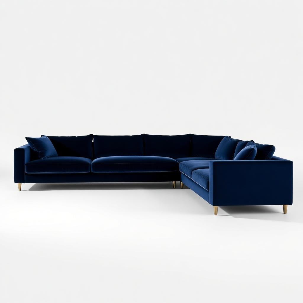 Navy Velvet L-Shape
