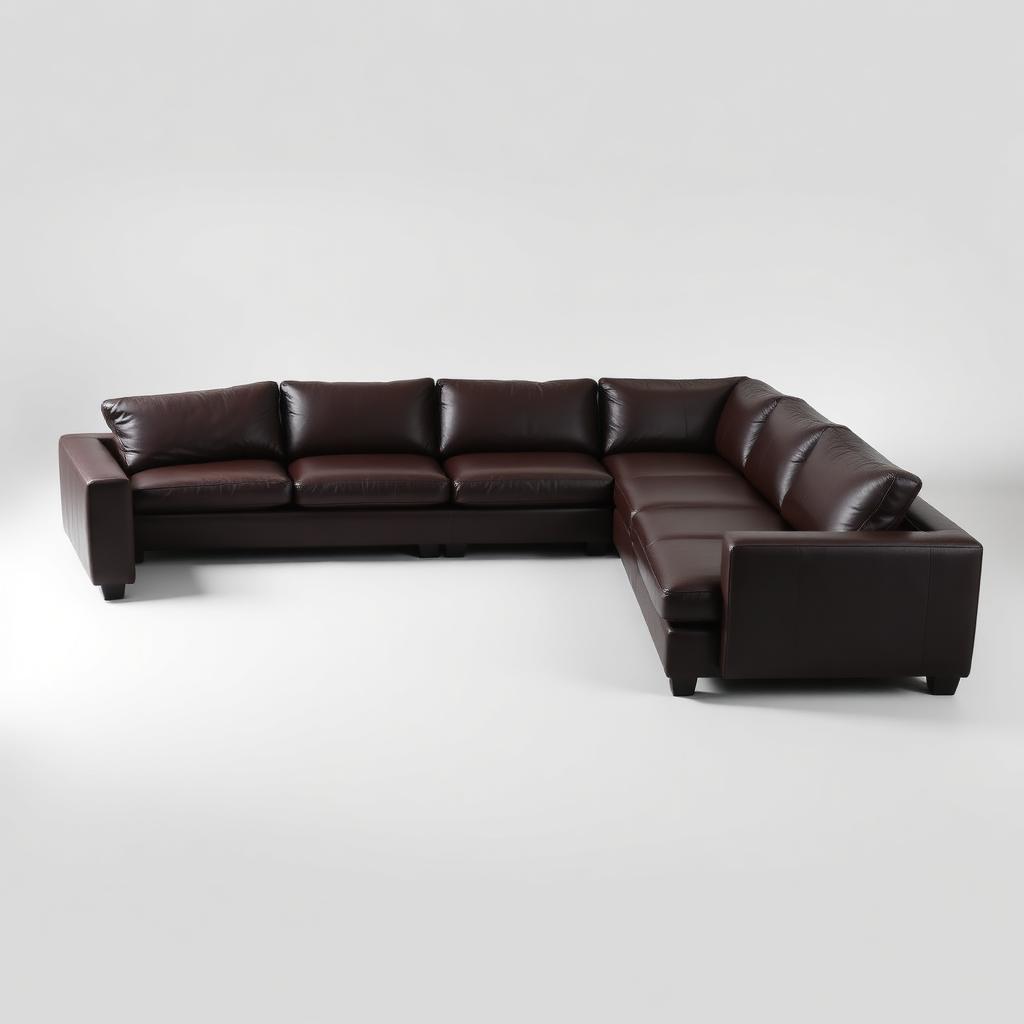 Chocolate Leather L-Shape