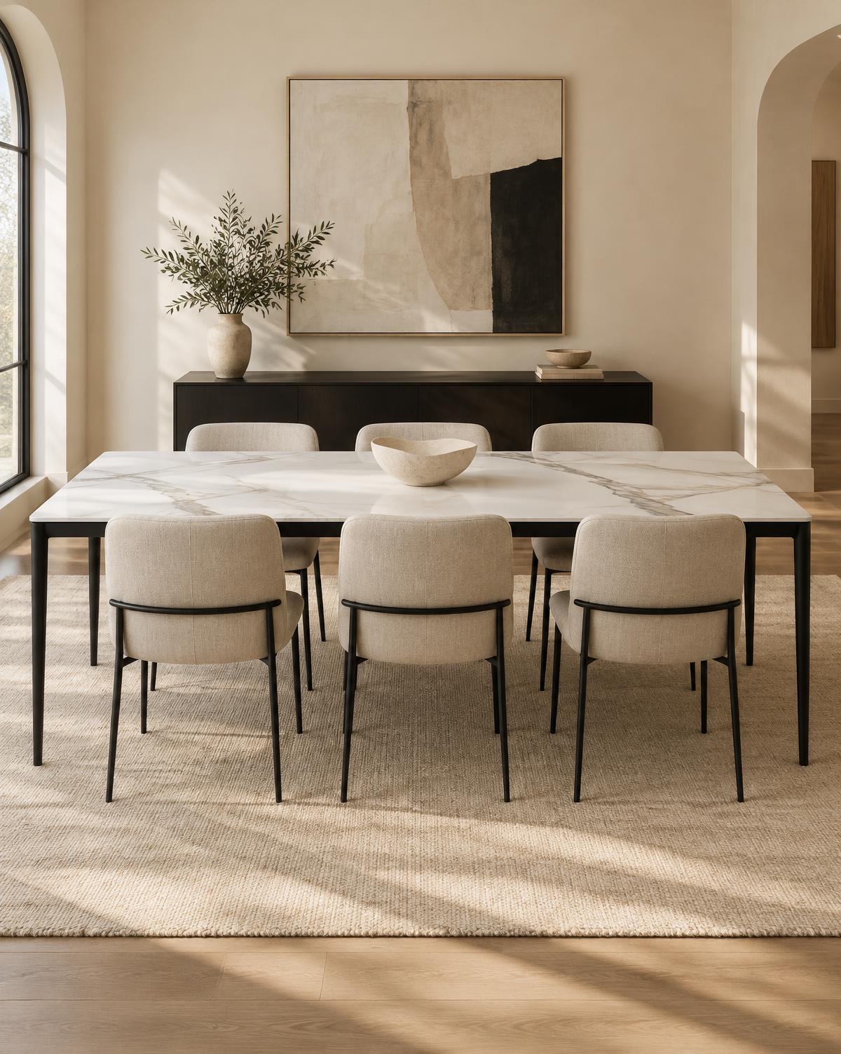 Milan Sintered Stone Dining Set